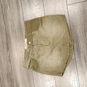 Free People Distressed Women's sz W25 100% cotton Skirt w/2 front & back pockets